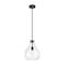 Z-Lite Bon Air Pendant, 1-Light, 10 In.W x 13.75 In.H, Matte Black/Clear 496P10-MB - alternate 5